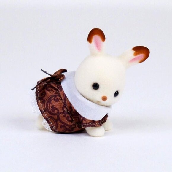Calico‎ Critters Sylvanian Families C-74 Chocolate Rabbit Baby - Anniversary Ed - Picture 2 of 5